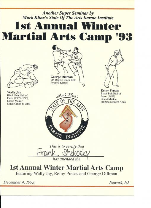 Training camp in NJ December 1993