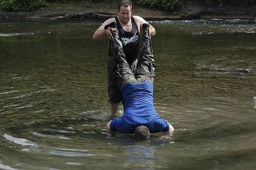 water training (push-ups)