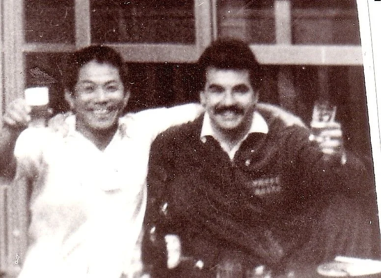 With Kishaba Sensei at Prof Shinzato's home 1985 2