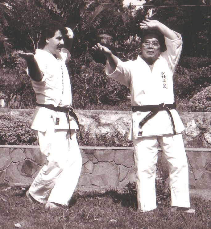 With Nakazato Joen Sensei at his dojo in Chinen 2
