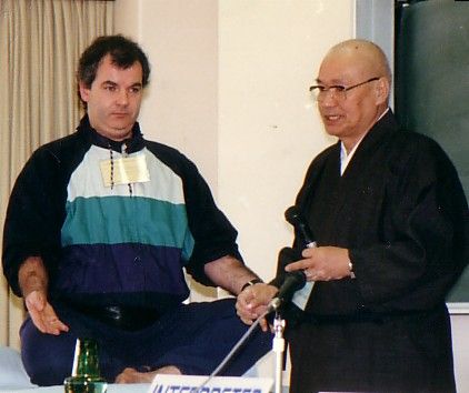 With Suzuki Kakuzen Sensei @ the Budo University  c. 1991